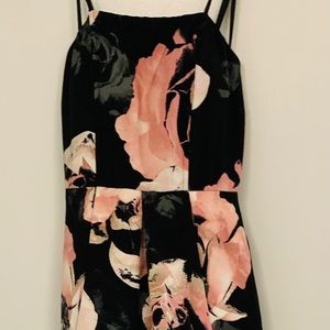 Pink and Black High-Low Dress